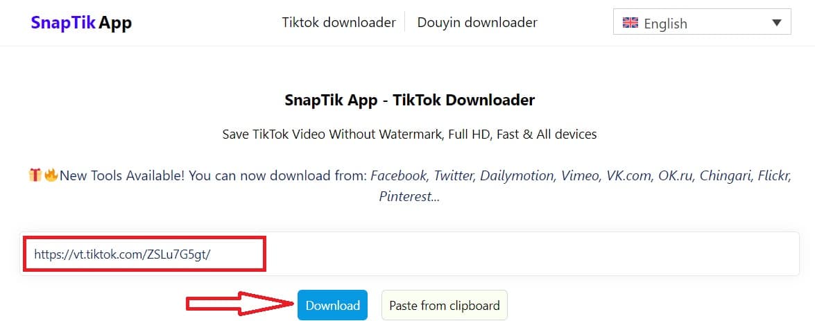 Hướng dẫn tải video Tiktok không logo, hình mờ bằng SnapTik App